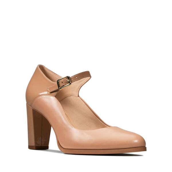 Clarks Womens Kaylin Alba Heels Praline Combi | CA-9284016